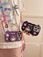 Capa Silicone Personagem Fofinho com Alça Bolsinha e Suporte Pop Socket