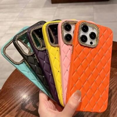 Capa Xadrez com Glitter Diamante