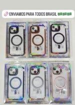 Capa Premium Borda de Couro com MagSafe Suporte na Câmera e Película de Lente de Câmera - Imagem 6