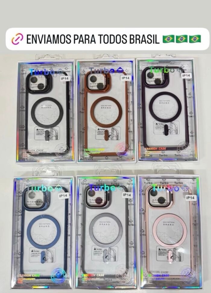 Capa Premium Borda de Couro com MagSafe Suporte na Câmera e Película de Lente de Câmera - Imagem 6