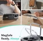 Capa Premium Cristal Magsafe Linha 17 Colorido Com Suporte na Câmera e Película de Lente - Imagem 4