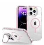 Capa Premium Cristal Magsafe Linha 17 Colorido Com Suporte na Câmera e Película de Lente - Imagem 3