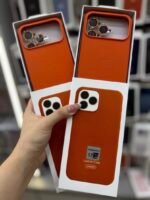 Capa Case Couro Laranja MagSafe Linha 17 - Imagem 3