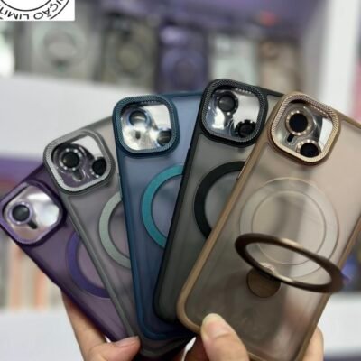 Capa Premium 360 Suporte Magsafe Giratório com Película de Câmera