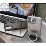Capa Premium 360 Linha 17 Suporte Magsafe Giratório com Película de Câmera - Imagem 4