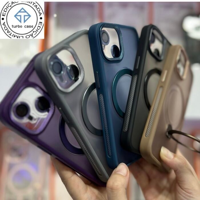 Capa Premium 360 Suporte Magsafe Giratório com Película de Câmera - Imagem 2