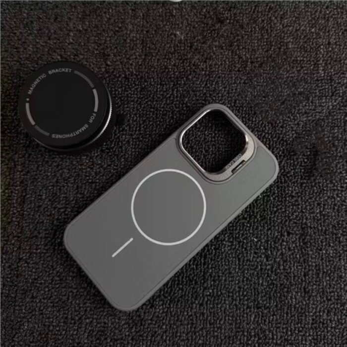 Capa Premium Acrílica Magsafe Linha 17 com Suporte na Câmera e Película de Lente - Imagem 4