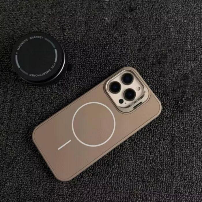 Capa Premium Acrílica Magsafe Linha 17 com Suporte na Câmera e Película de Lente - Imagem 5