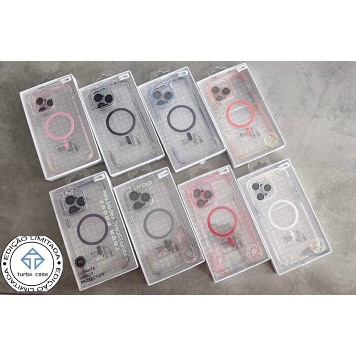 Capa Transparente Magsafe Colorida Anti-Amarela com Películas de Câmera - Imagem 6