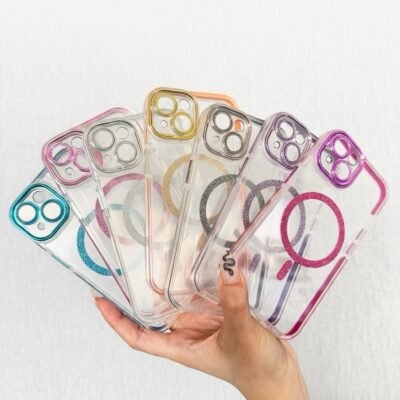 Capa Glitter MagSafe Câmera Fechada