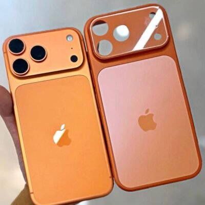 Capa Case AG Vidro Laranja Transforma em iPhone