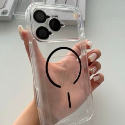 Capa Transparente Magsafe Policarbonato com Película de câmera