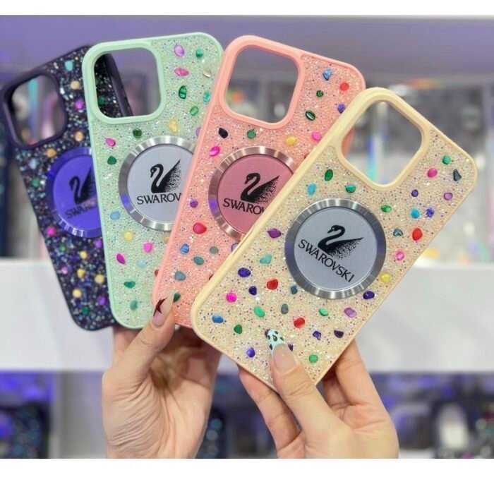 Capa Luxo pedrinha Swaroviski com brilho colorido - Imagem 5