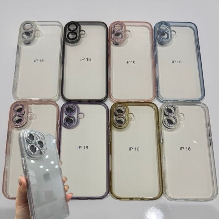 Capa Clear Transparente Borda Glitter Câmera Fechada - Imagem 10