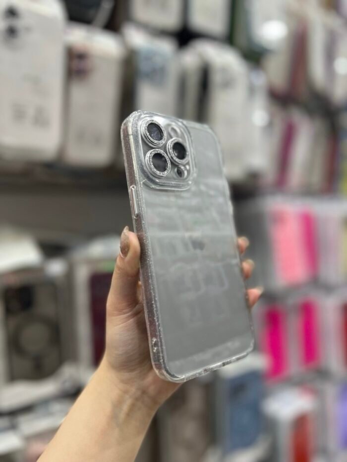 Capa Clear Transparente Borda Glitter Câmera Fechada - Imagem 13