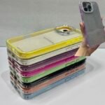 Capa Borda Colorida com Glitter Camera Metálica Strass - Imagem 4