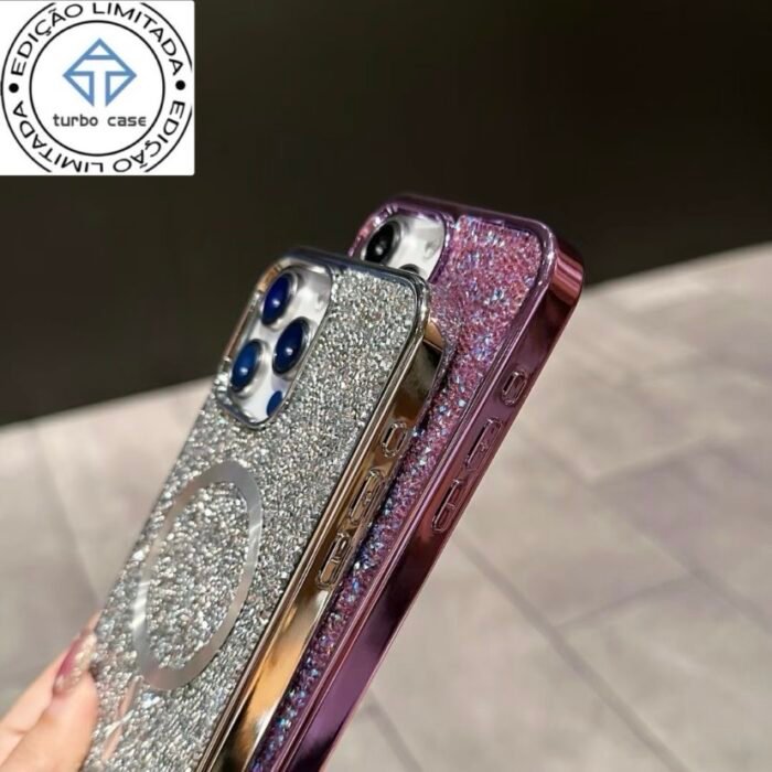 Capa Luxo Strass Brilho MagSafe - Imagem 8