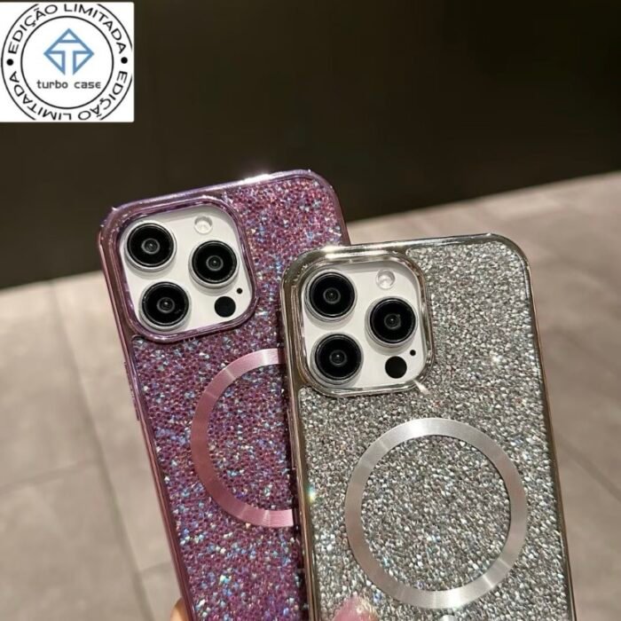 Capa Luxo Strass Brilho MagSafe - Imagem 7
