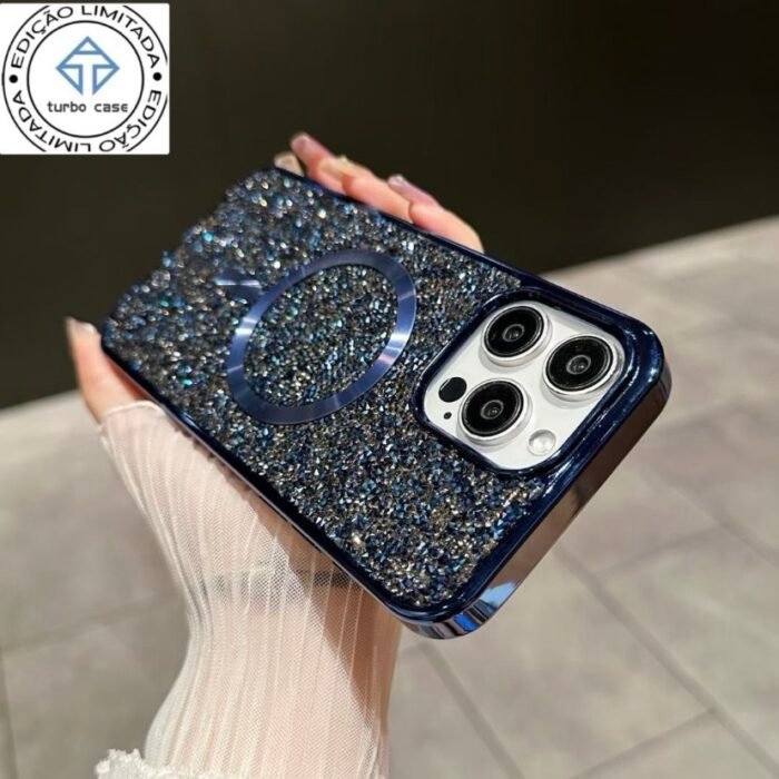 Capa Luxo Strass Brilho MagSafe - Imagem 6