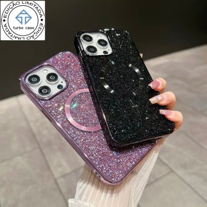 Capa Luxo Strass Brilho MagSafe - Imagem 5