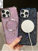 Capa Luxo Strass Brilho MagSafe