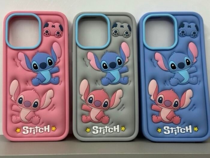 Capa Personagem Emborrachado Silicone Borda Colorida - Imagem 7