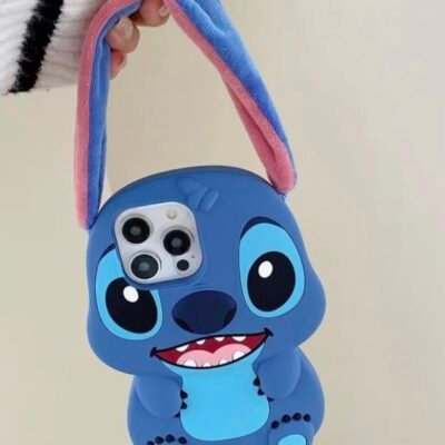 Capa Personagem com Suporte Alça Orelha Silicone Emborrachado