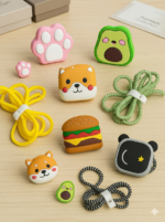 Protetor Carregador Personagem Kit Completo