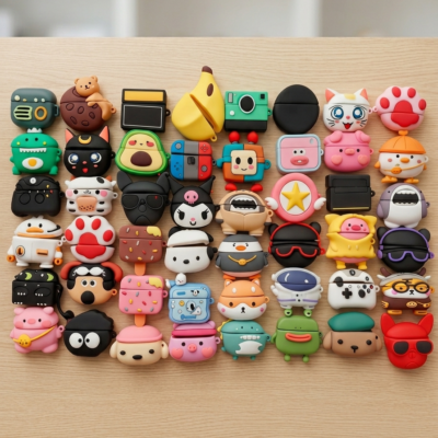 Capa de Fone Personagem Silicone com Gancho