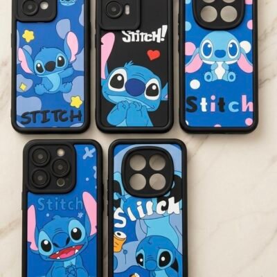 Capa Personagem Stitch Silicone Câmera Fechada Android Xiaomi/Redmi