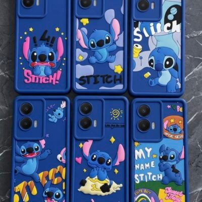 Capa Personagem Stitch Silicone Câmera Fechada Android Motorola