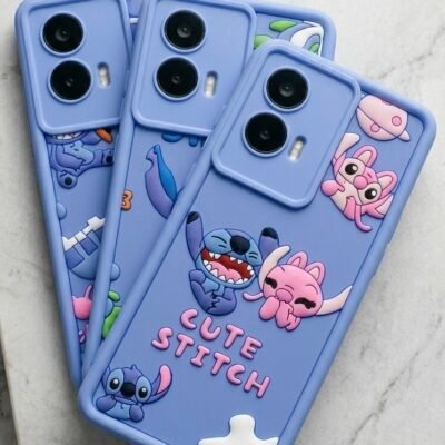 Capa Personagem Stitch Silicone Câmera Fechada Android Samsung
