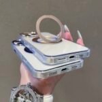 Capa Premium Simples Metálica com Suporte MagSafe  e Película de Camera - Imagem 3