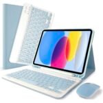 Capa Smart Bluetooth com Teclado e Mouse para iPad/Tablet - Imagem 11