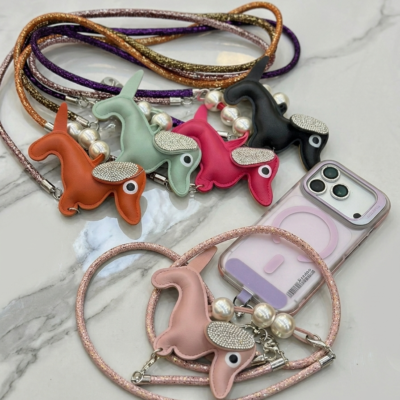 Cordão Brilho Reforçado com Decoração de Cachorrinho Transversal