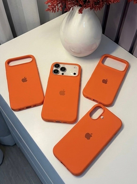 img_9437 Capa Case Silicone Aveludado Cor Laranja - Imagem 1