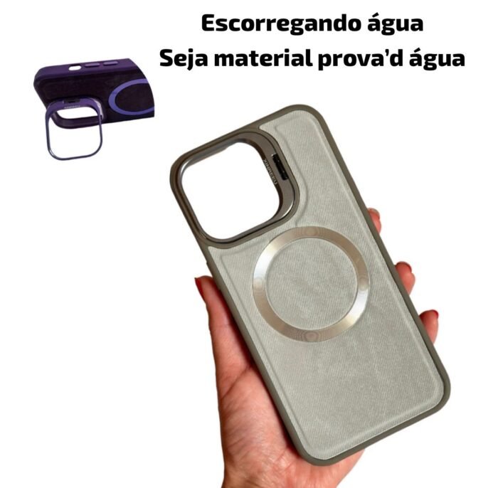 Capa Premium Jeans Magsafe com Suporte na Câmera - Imagem 8