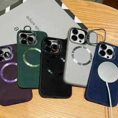 Capa Premium Jeans Magsafe com Suporte na Câmera