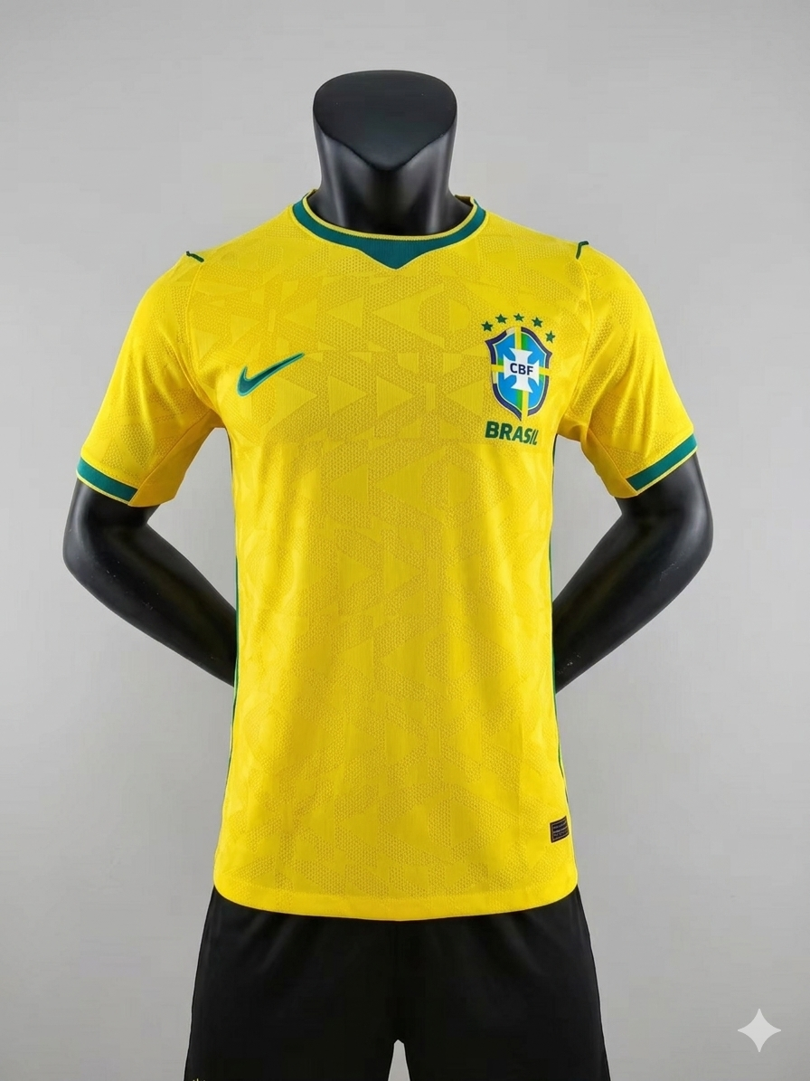 img_9597 Camisa do Brasil Versão Jogador igual Original Tecido Tailandesa - Imagem 1