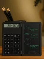 Calculadora Digital 2 em 1 com Lousa de Anotações