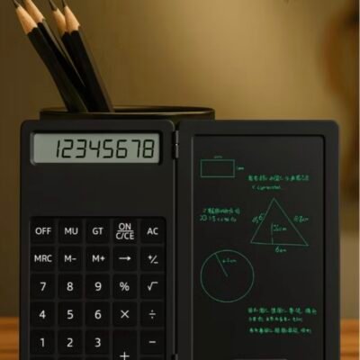 Calculadora Digital 2 em 1 com Lousa de Anotações