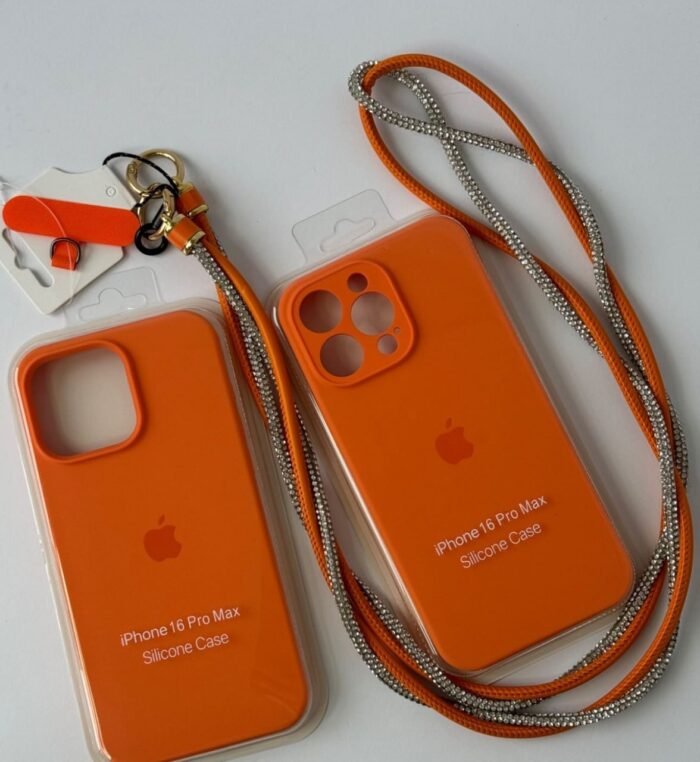 Capa de silicone para iPhone 17 Pro Laranja - Imagem 1