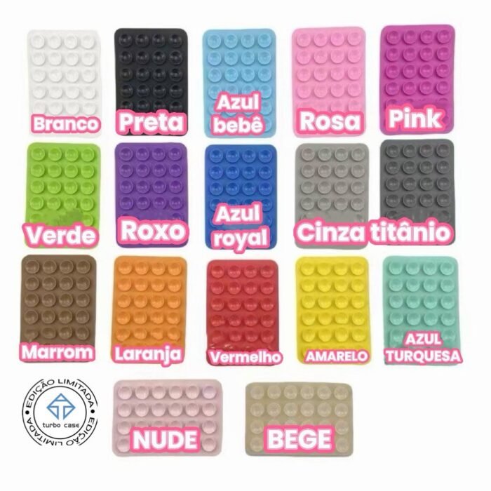 Capa Suporte Silicone Ventosas Para Celular Fixação em Espelhos - Imagem 2