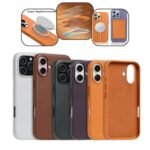 Capa Capinha De Couro Magnética P/ iPhone 16 16pro 16promax